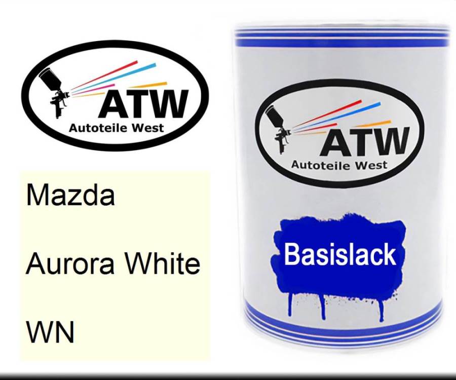 Mazda, Aurora White, WN: 500ml Lackdose, von ATW Autoteile West.